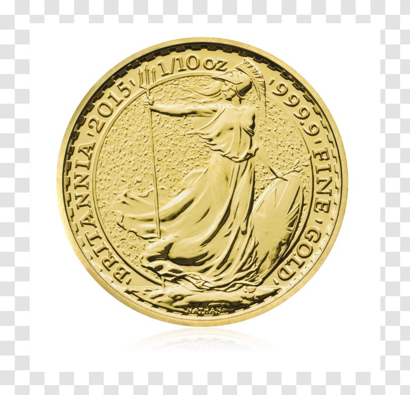 Royal Mint Britannia Bullion Coin - Gold Transparent PNG
