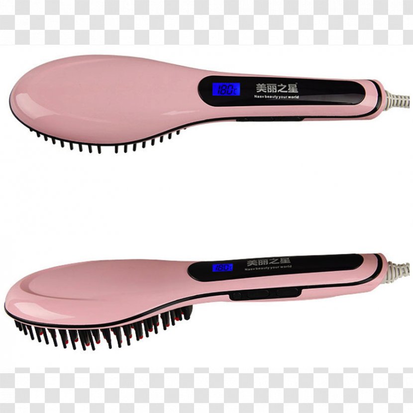 Hair Iron Comb Hairbrush Straightening Transparent PNG