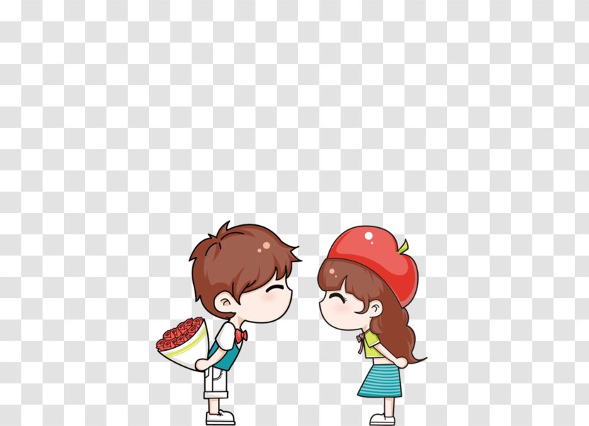 Couple - Flower - Cartoon Transparent PNG