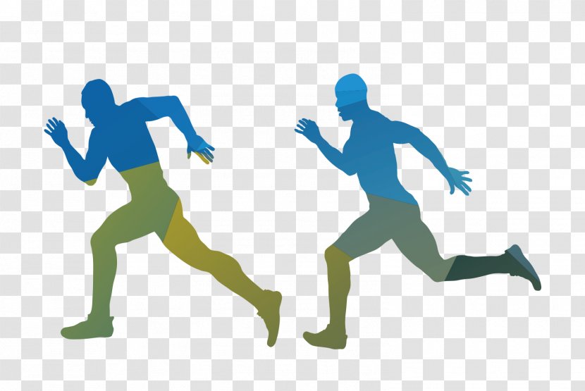 Poster - Logo - Geometric Running Man Transparent PNG