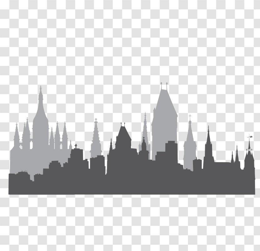 Skyline Silhouette Illustration - Sky - Of City Building Transparent PNG