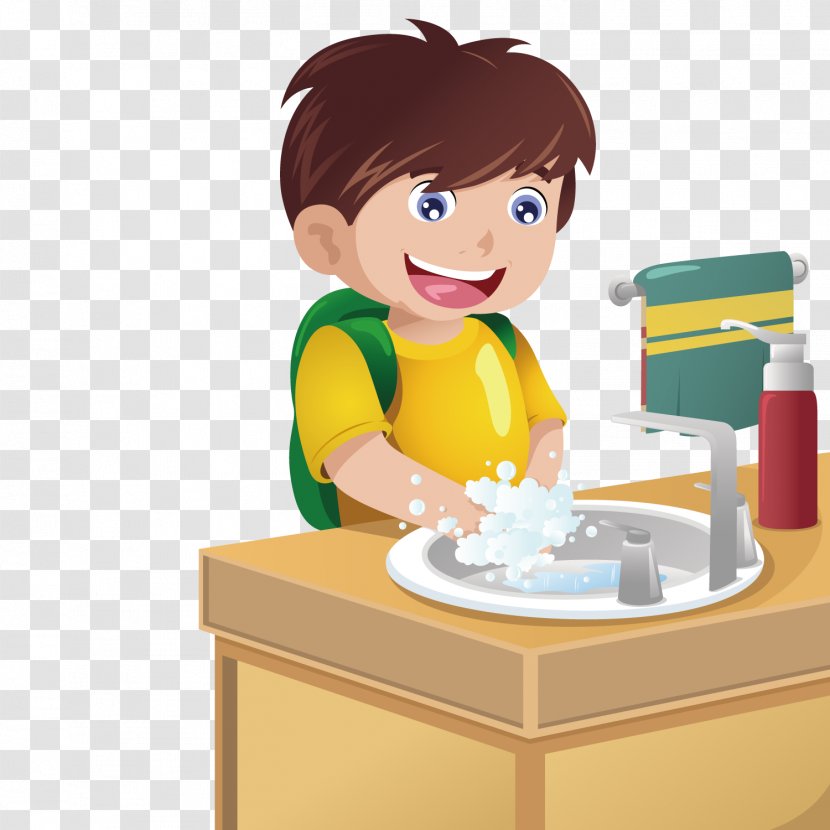 Hand Washing Royalty-free Clip Art - Homework - Dishwashing Boy Transparent PNG
