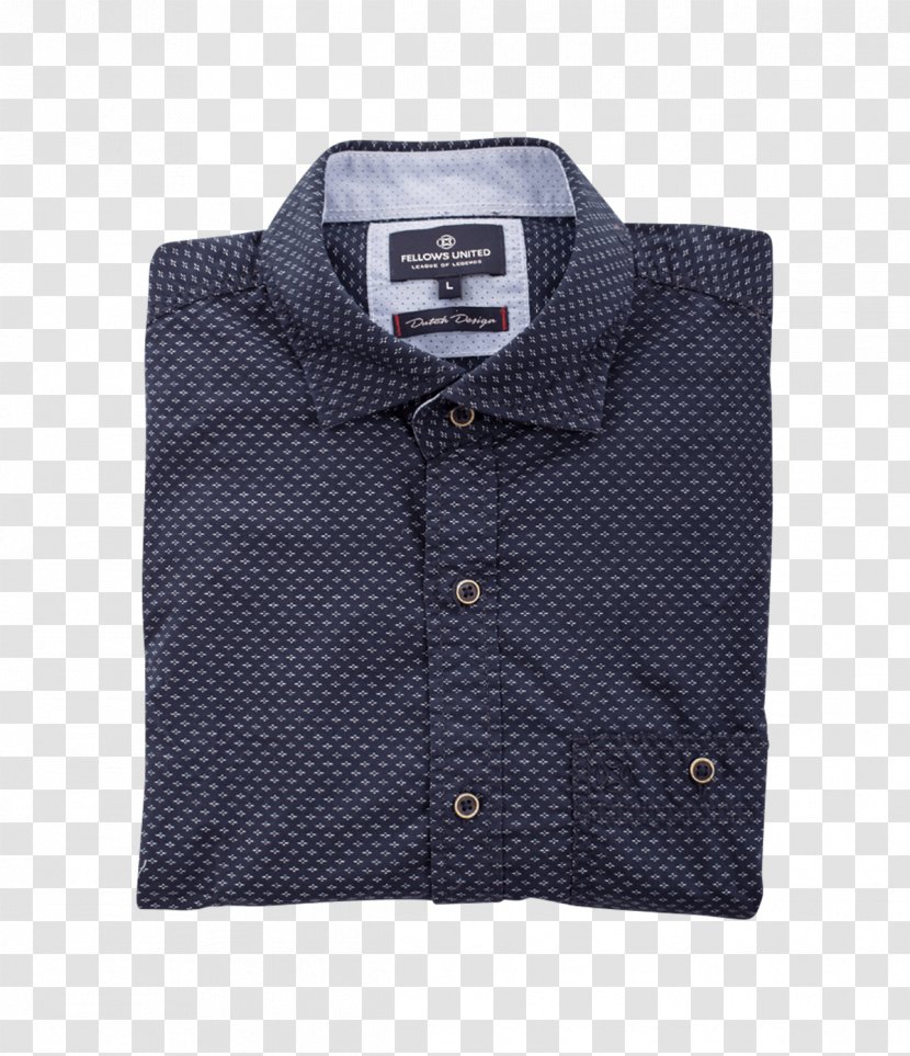 Dress Shirt Plaid Collar Sleeve Button - Black - Print Style Transparent PNG