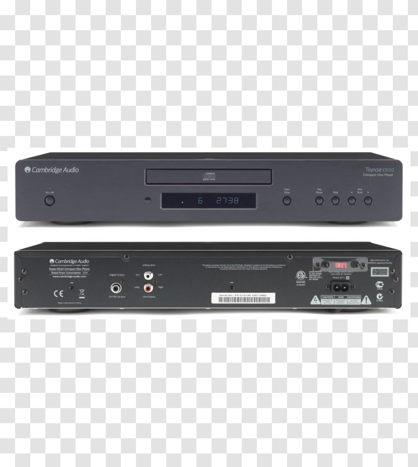 CD Player Cambridge Audio Digital-to-analog Converter Compact Disc - Digitaltoanalog Transparent PNG