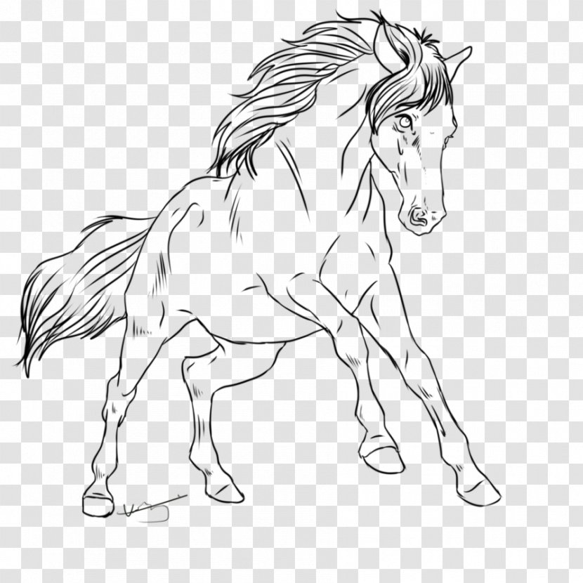 Mane Mustang Pony Stallion Halter - Wing - Lineart Transparent PNG