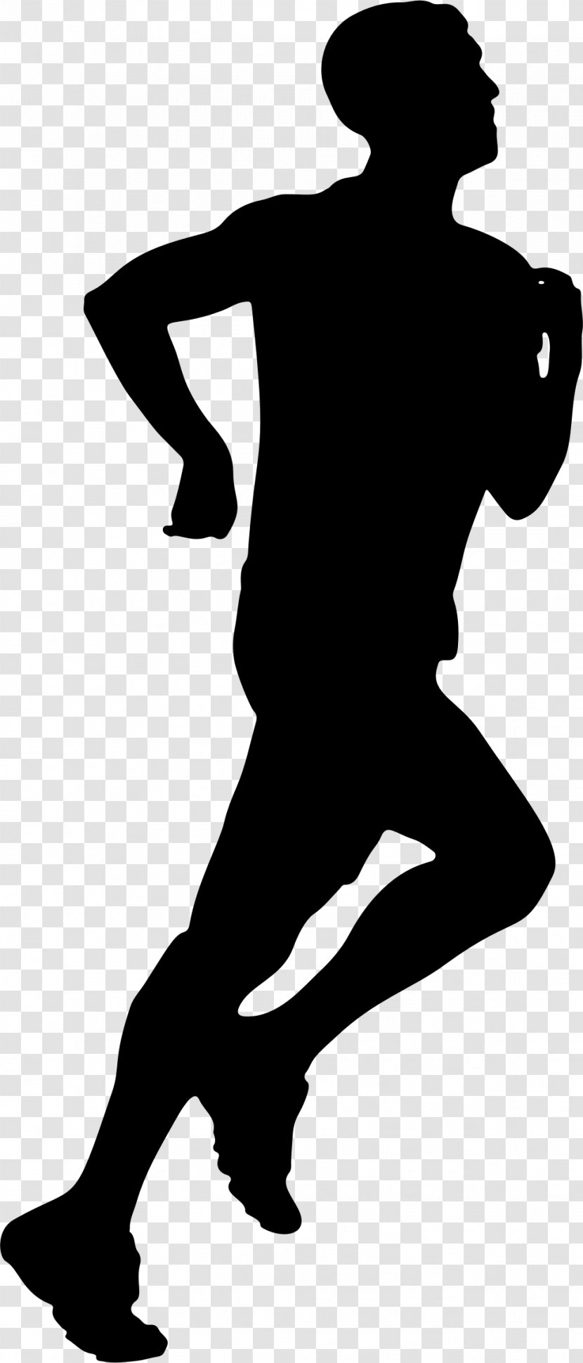 Jogging Silhouette Running Clip Art - Monochrome - Man Transparent PNG