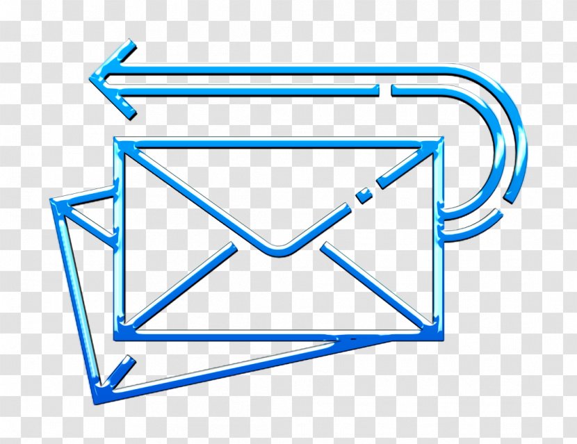 Mail Icon - Return - Triangle Parallel Transparent PNG