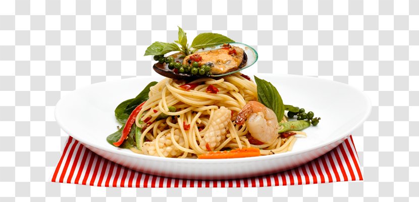Spaghetti Alla Puttanesca Chow Mein Chinese Noodles Singapore-style Lo - Cuisine - Shrimp Soup Transparent PNG
