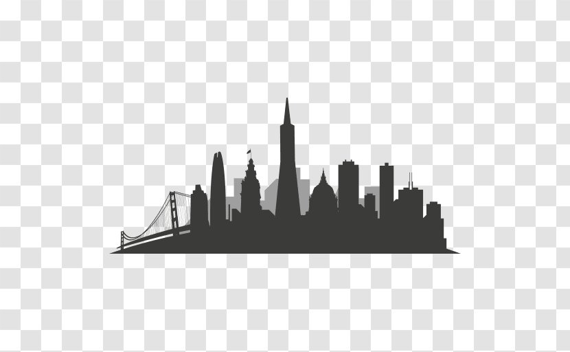 San Francisco Skyline Silhouette Graphic Design - Vexel - City Transparent PNG