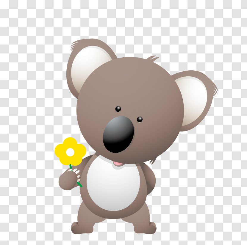 T-shirt Koala Personalization Clip Art - Heart - Small Gray Mouse Transparent PNG