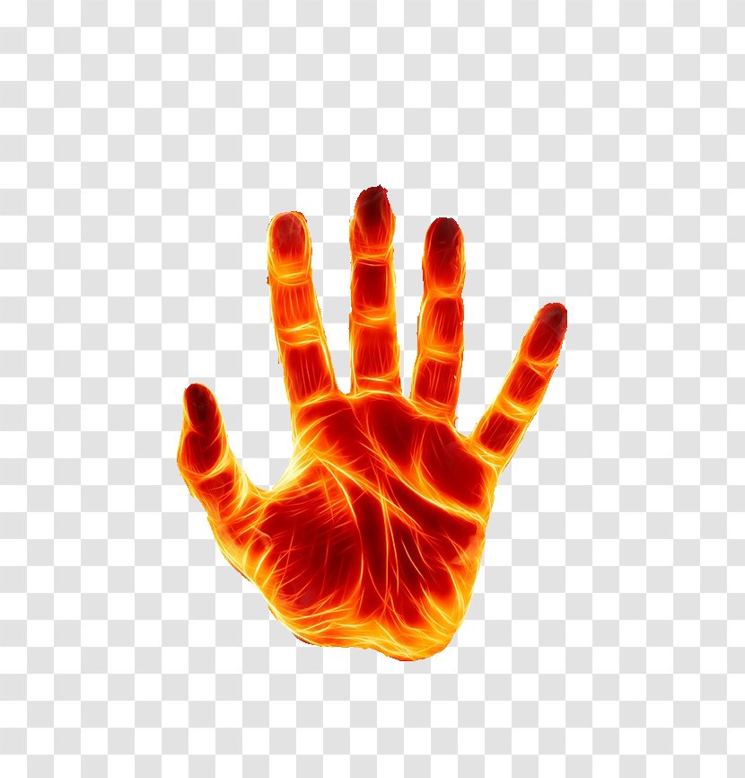 Hand Clip Art Thumb Fire Sticker - Orange Transparent PNG