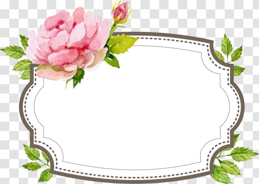 Label Flower - Arranging - Sweet Wedding Style Hand Painted Stickers Transparent PNG