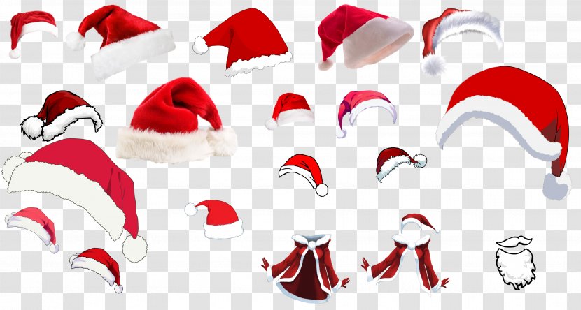 Santa Claus Christmas Ornament Character Headgear - Watercolor - Hat Transparent PNG