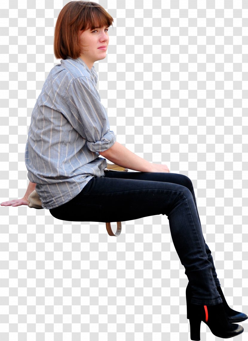 Sitting Drawing Woman Clip Art - Watercolor - Man Transparent PNG
