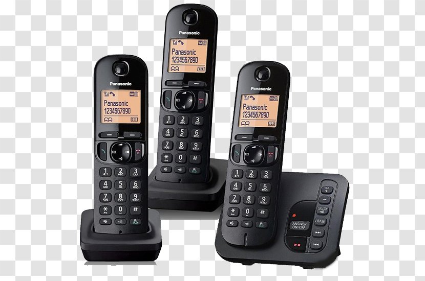 Digital Enhanced Cordless Telecommunications Telephone Panasonic Answering Machines - Handset - Plaza Independencia Transparent PNG