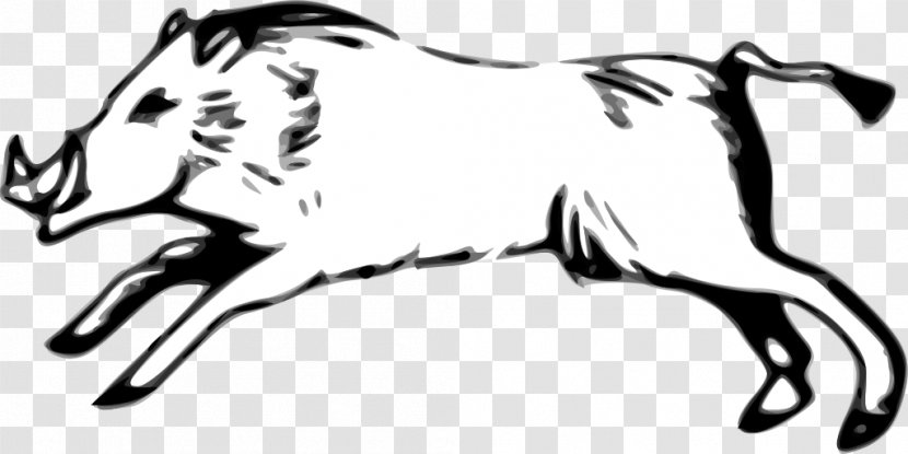 Cattle Pig Chinese Astrology Dog - Black And White Transparent PNG