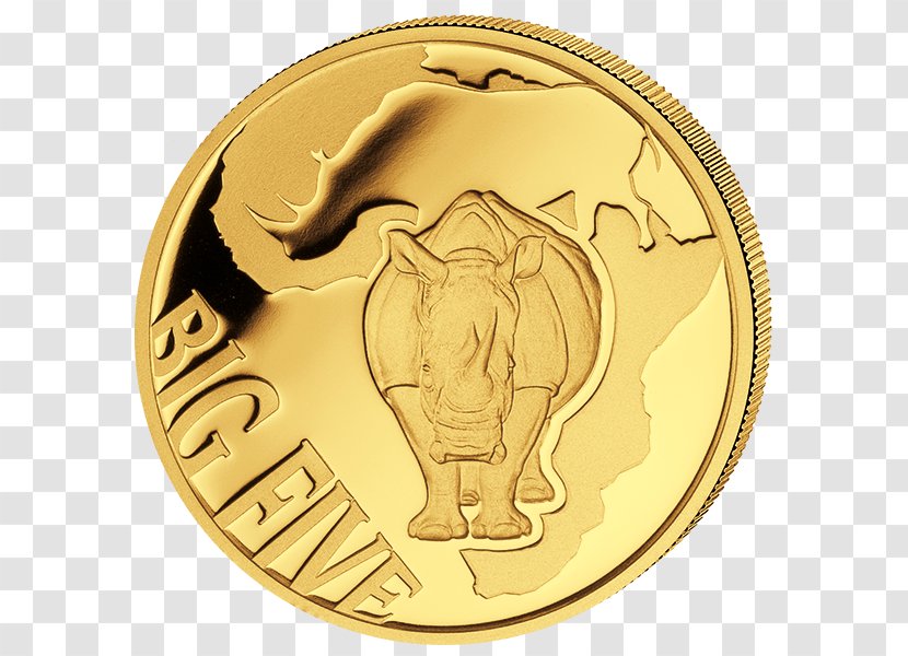 Gold Coin Silver Rhinoceros - Big Five Game Transparent PNG