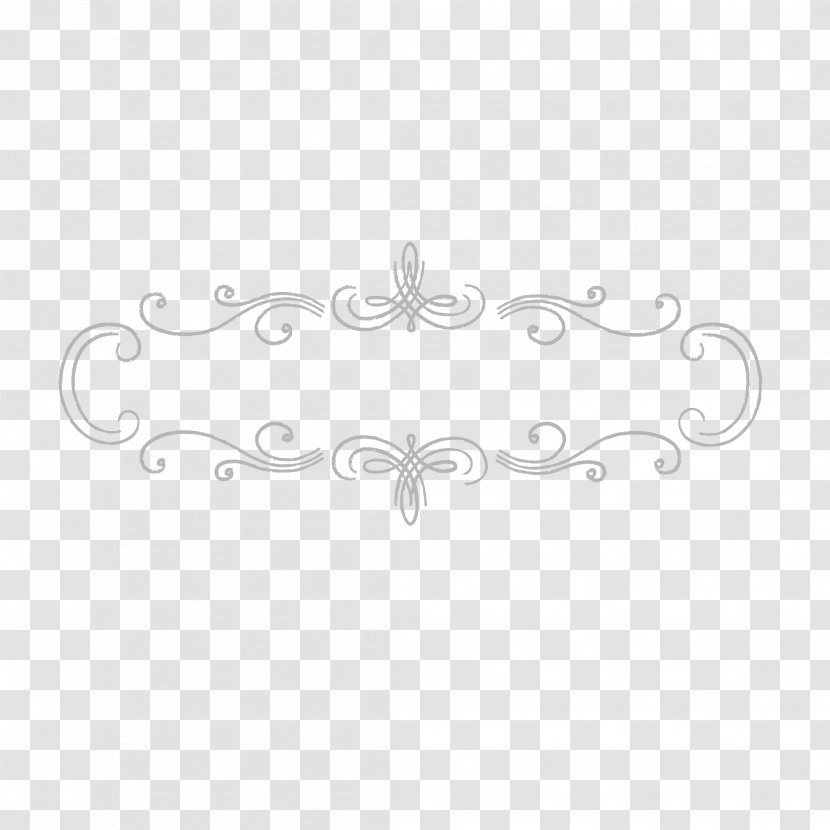 White Pattern - Monochrome Photography - Silver Curve Style Rectangular Border Transparent PNG