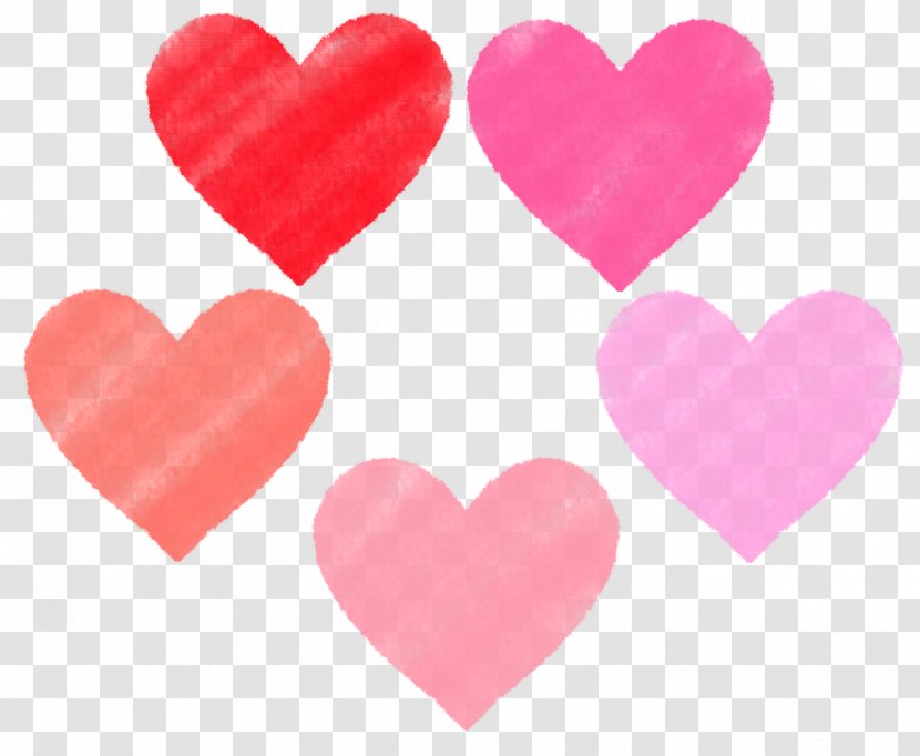 Heart Crayon Pastel Pink Transparent PNG