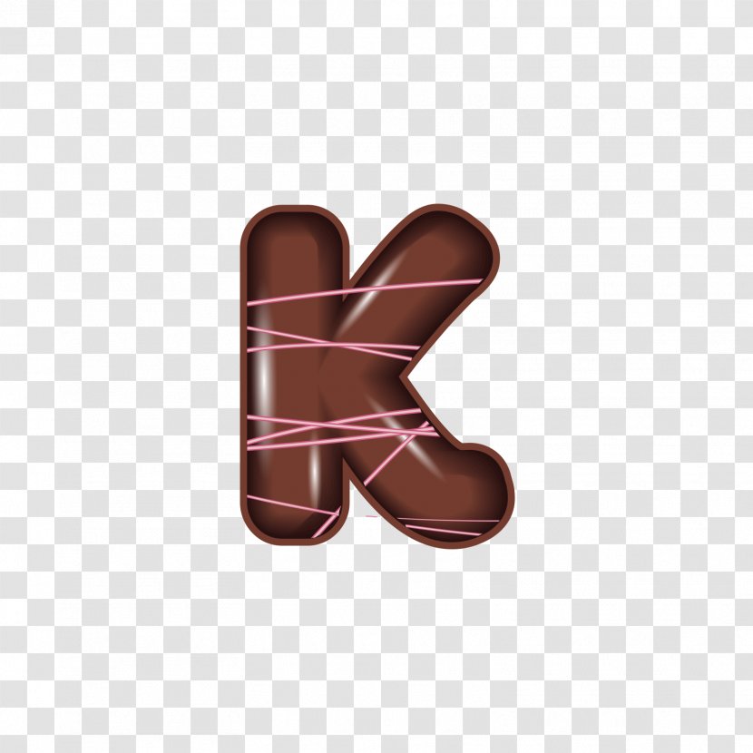 Chocolate Letter Font - The Alphabet K Transparent PNG