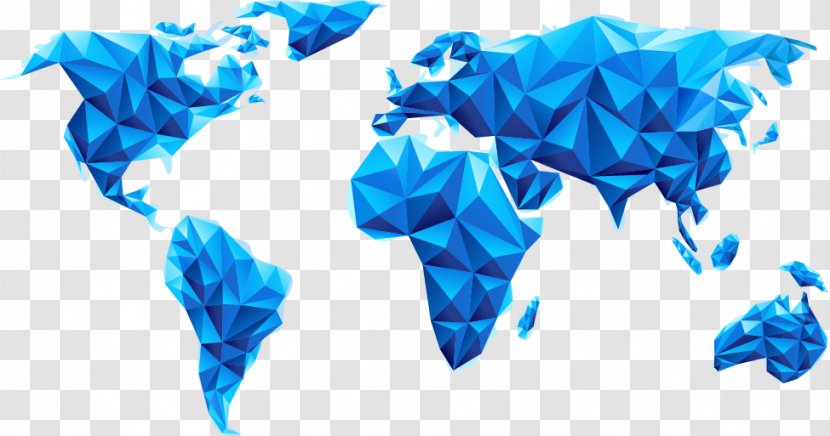 Globe World Map - Stock Photography - Blue Geometric Dimensional Transparent PNG