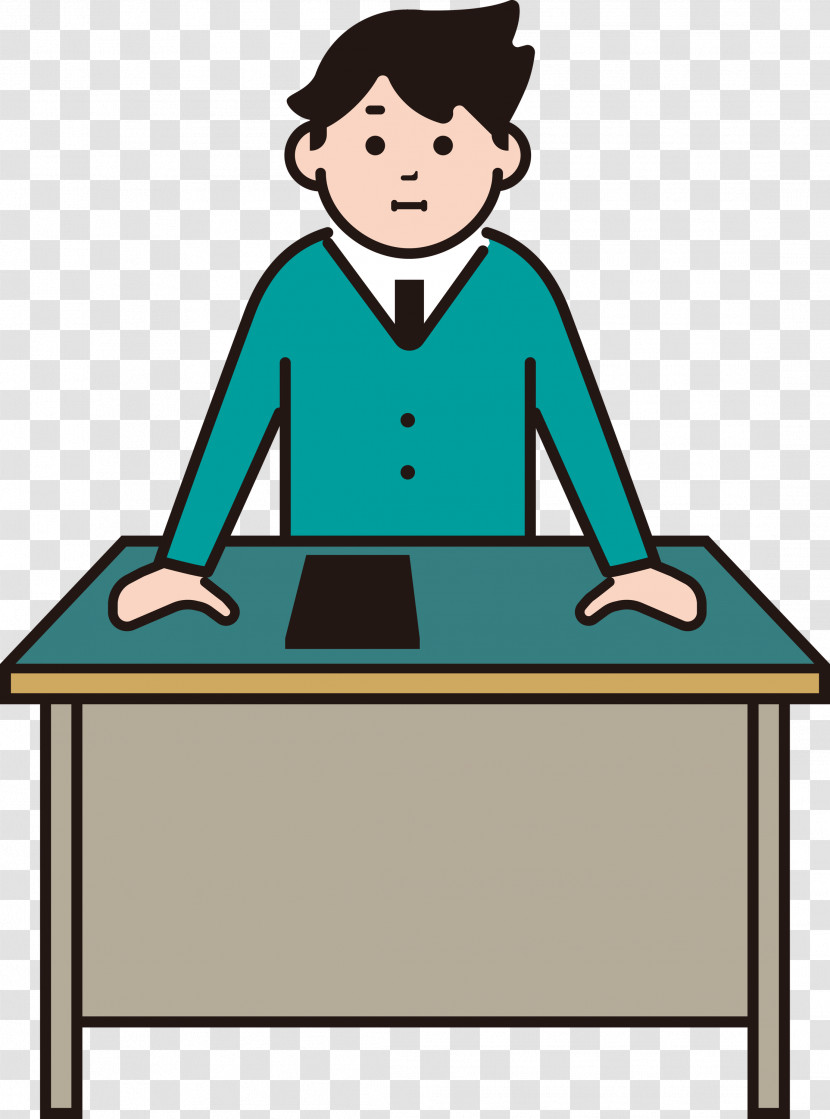 Teacher Desk Male Transparent PNG