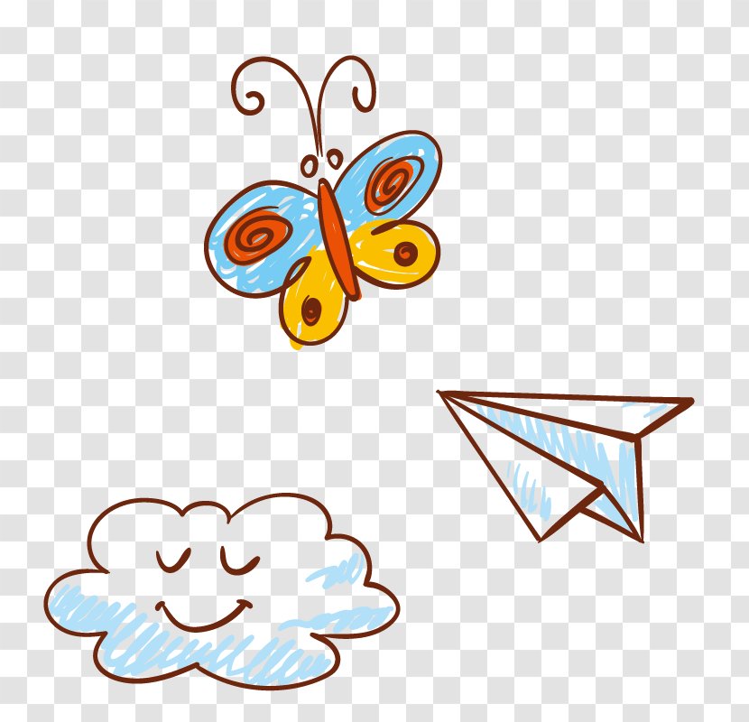 Butterfly Clip Art Illustration Painting - Insect - Paper Airplane Animated Transparent PNG