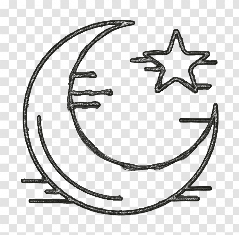 Ramadhan Mubarak Icon Star And Crescent Moon Icon Night Icon Transparent PNG