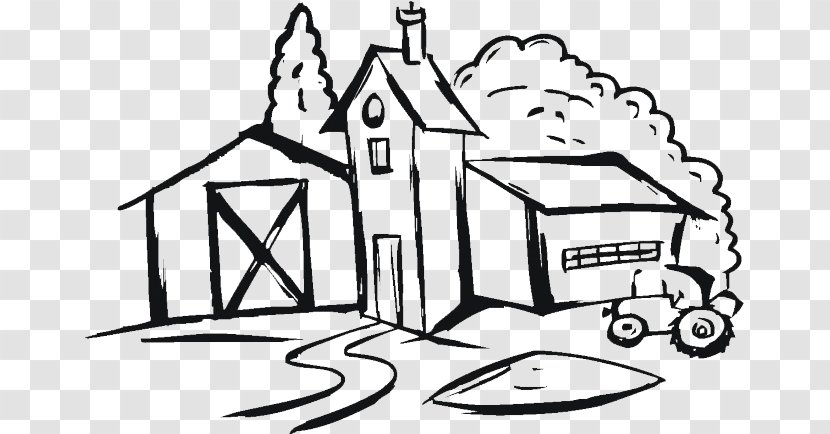 Coloring Book Farmhouse Drawing Barn Transparent PNG