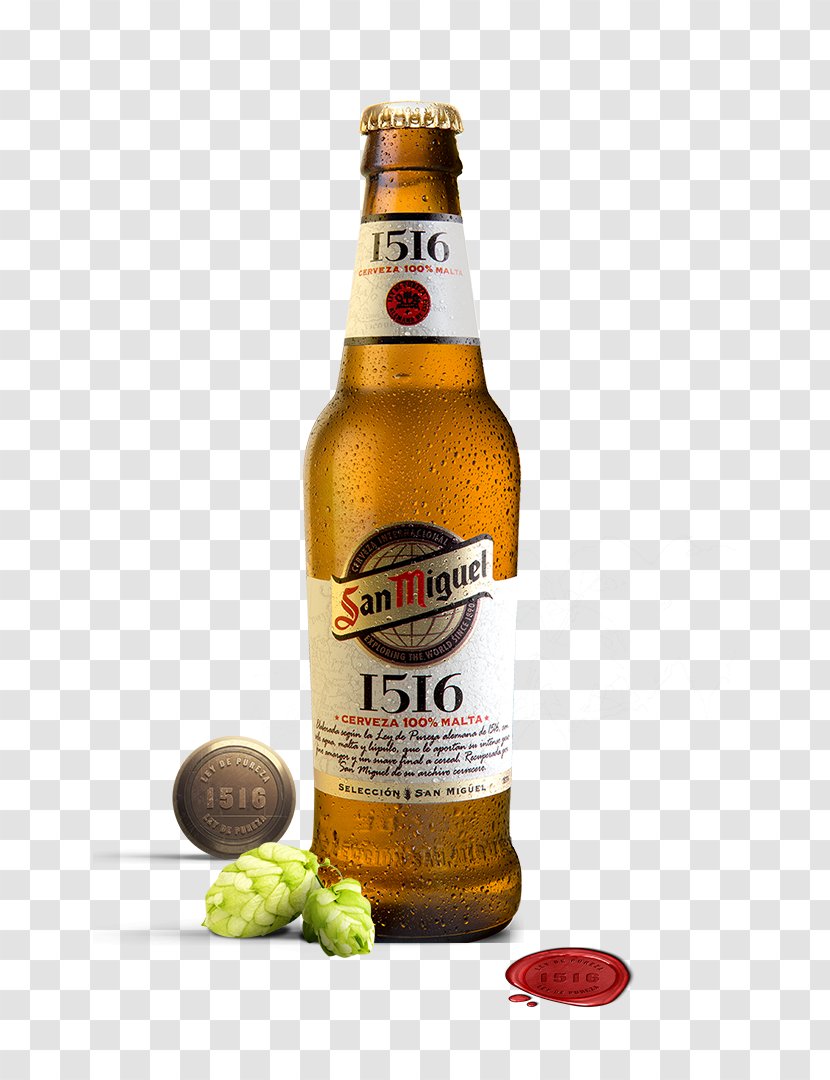 Lager San Miguel Beer Cervezas Bottle - Grupo Mahou Transparent PNG