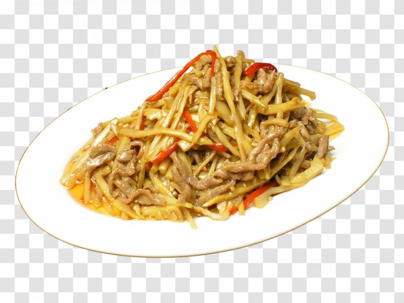 Chow Mein Lo Yakisoba Fried Noodles Chinese - Ingredient - Homemade Beef Dry Bamboo Shoots Transparent PNG