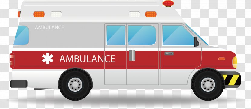 Car Ambulance Fire Engine Illustration - Drawing - Vector Painted Transparent PNG