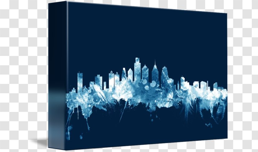 Philadelphia Canvas Print Art Gallery Wrap - Heart - Skyline Transparent PNG