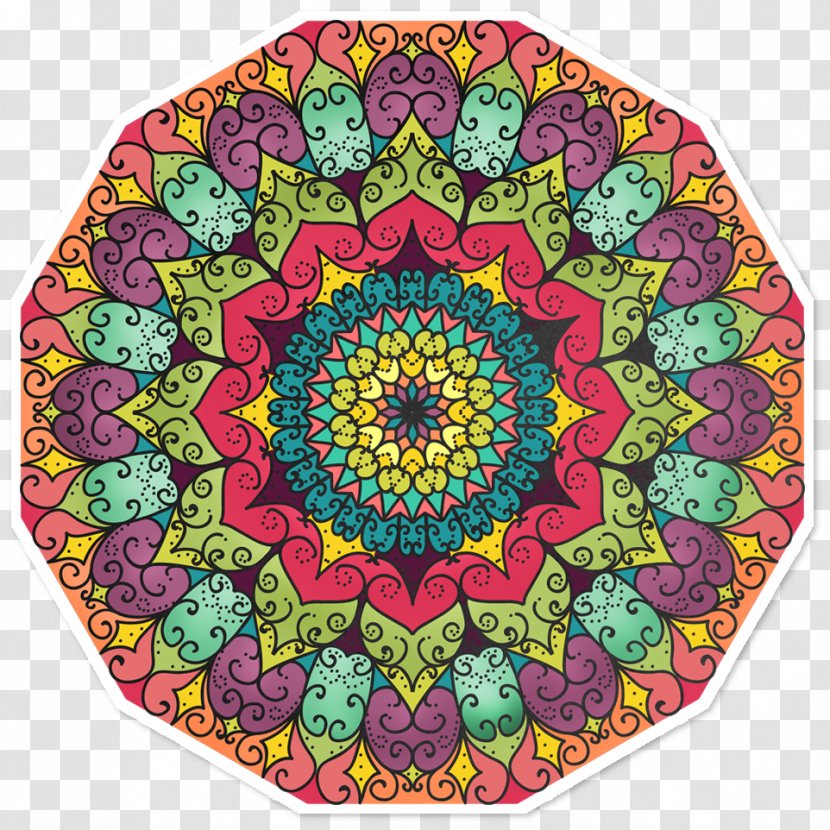 Mandala Textile Art Adhesive Carpet - Cushion - Handbag Transparent PNG