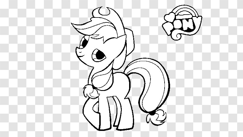 Applejack Rainbow Dash Rarity Apple Bloom Coloring Book - Silhouette - Equestria Girls Pages Transparent PNG
