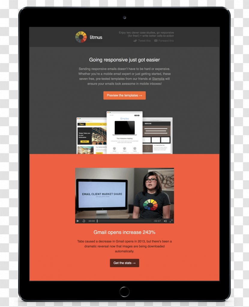 Responsive Web Design HTML Email Template Newsletter Transparent PNG