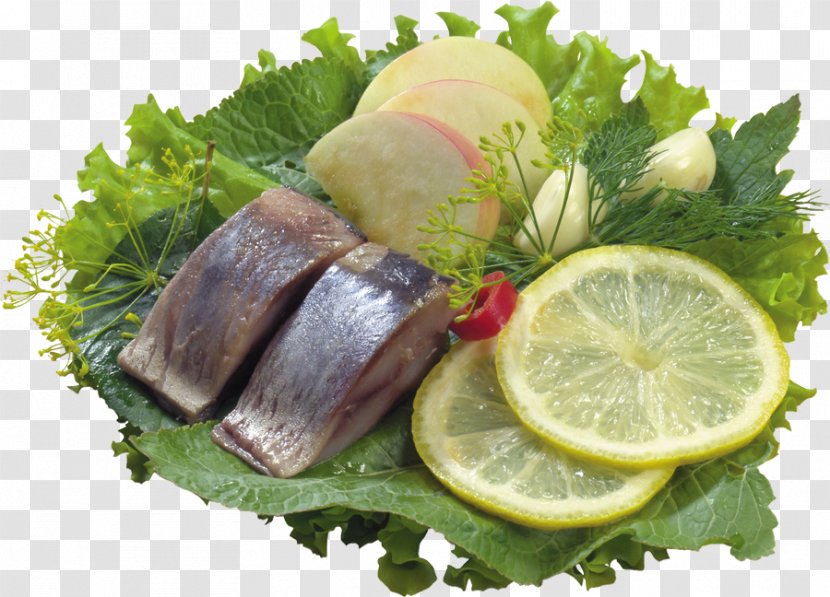 Dressed Herring Zakuski Fish Dish Food Presentation - Leaf Vegetable Transparent PNG