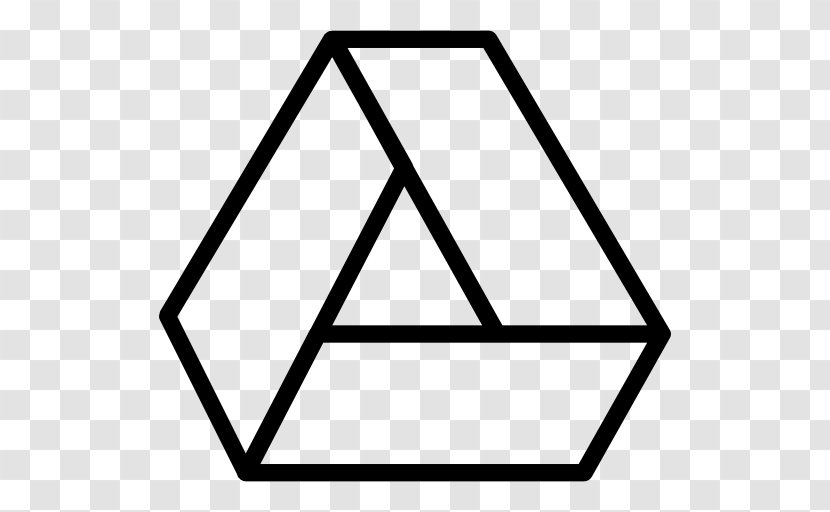 Google Drive Logo Icon Design - Impossible Triangle Transparent PNG