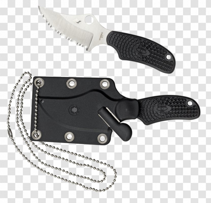 Hunting & Survival Knives Pocketknife Spyderco Blade - Serrated - Knife Transparent PNG