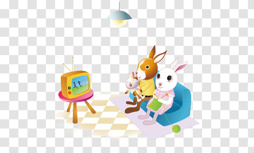 Television Rabbit Chinese Zodiac - Photography - Bunny At Home Transparent PNG