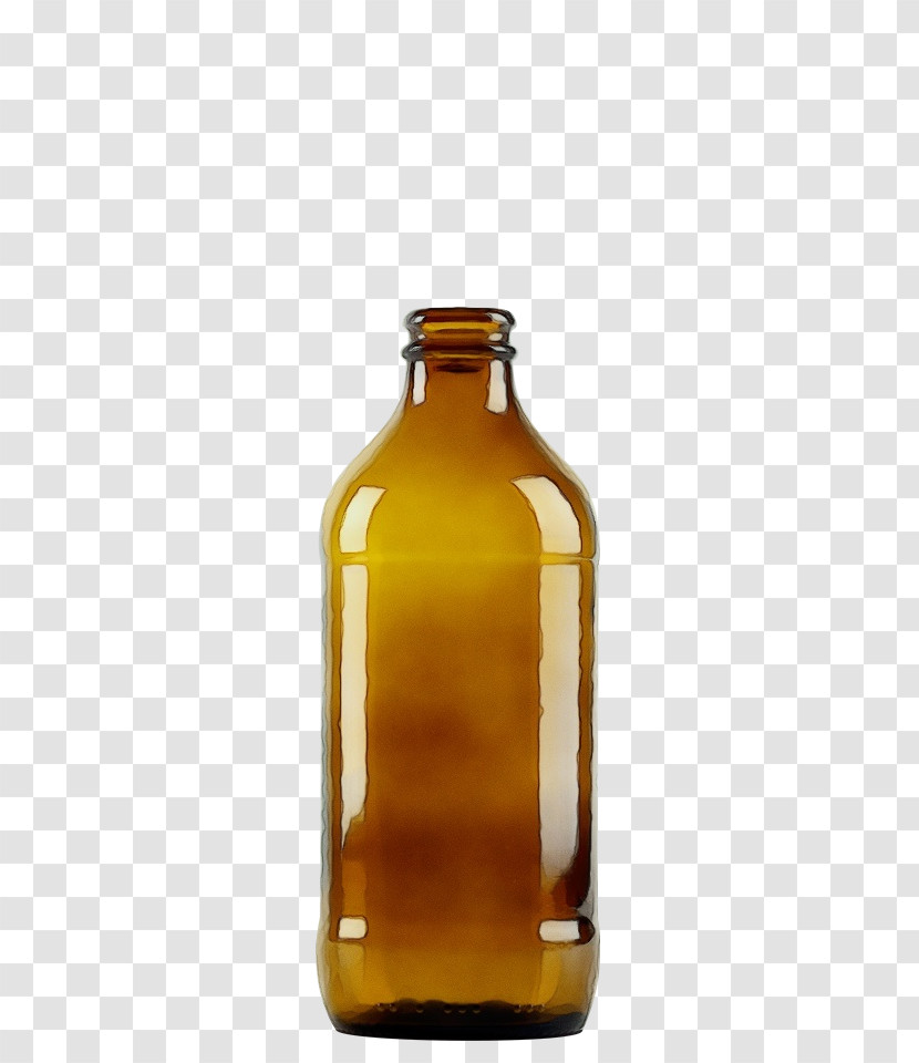 Bottle Glass Bottle Yellow Beer Bottle Caramel Color Transparent PNG