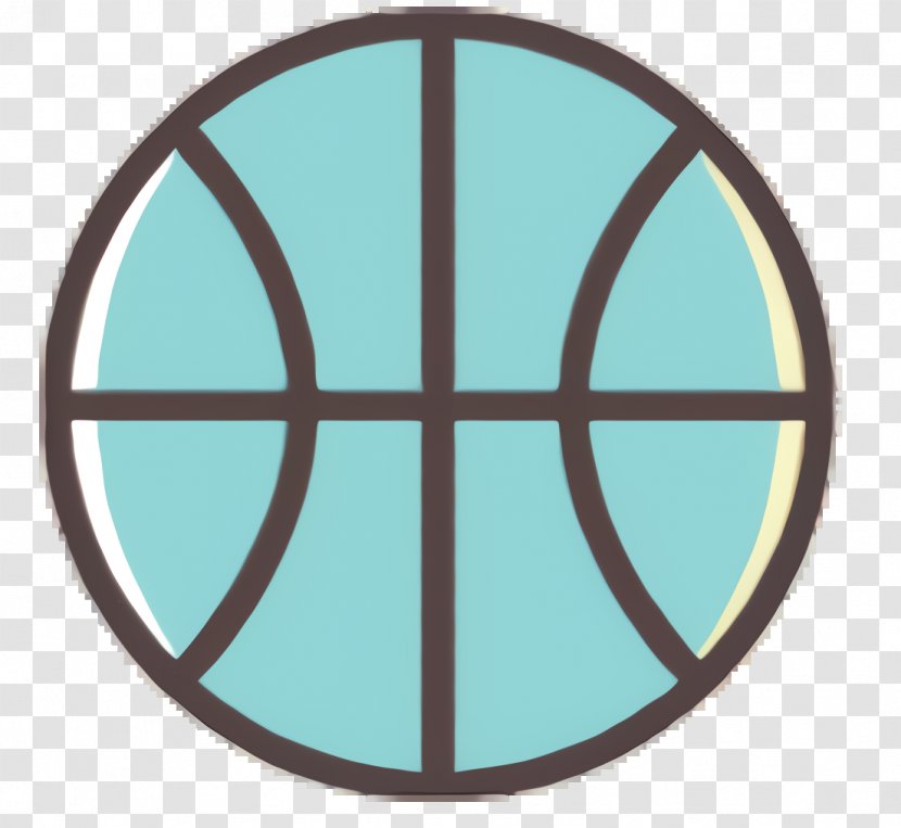 Basketball Cartoon - Teal - Symbol Transparent PNG