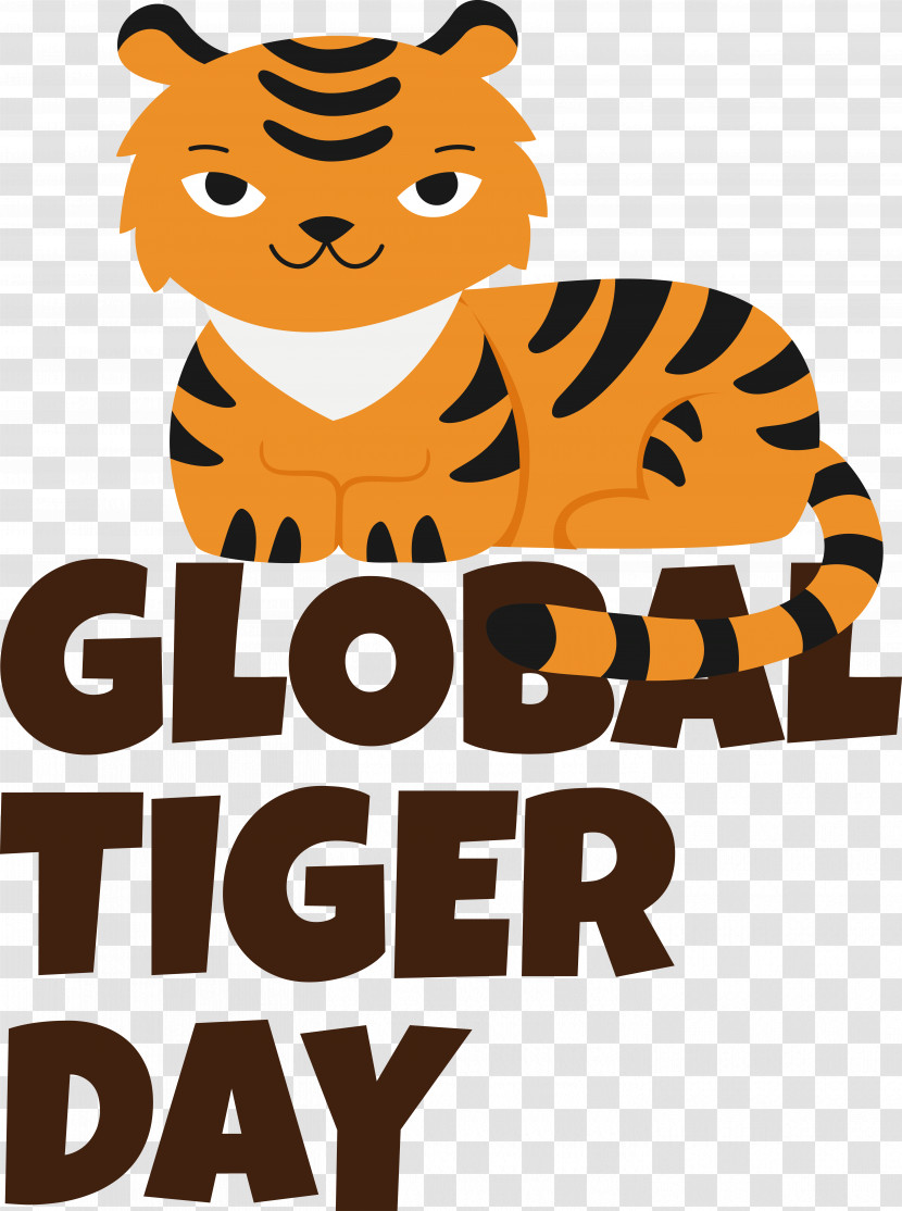 Tiger Cat Cartoon Small Logo Transparent PNG