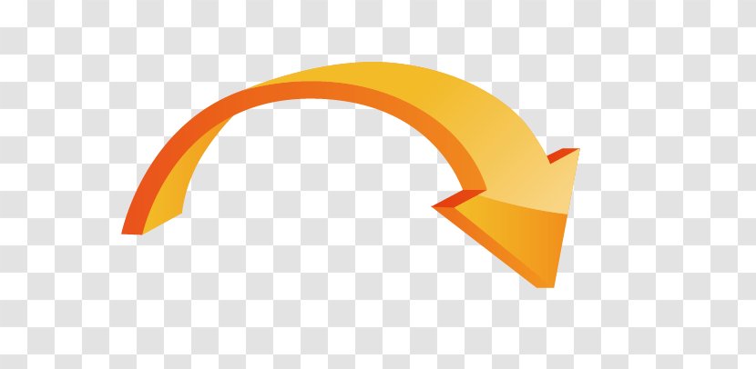 Arrow Euclidean Vector Computer File - Orange - Creative Transparent PNG