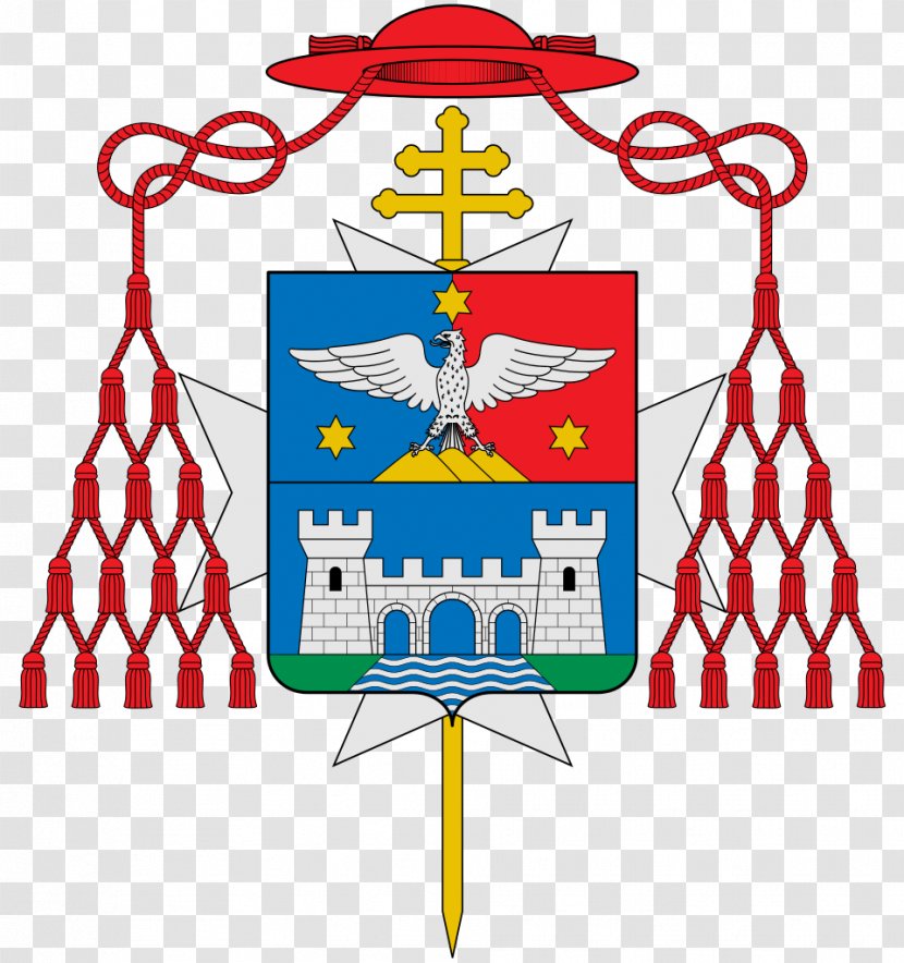 Cardinal Archbishop Coat Of Arms Escutcheon - Dante Transparent PNG