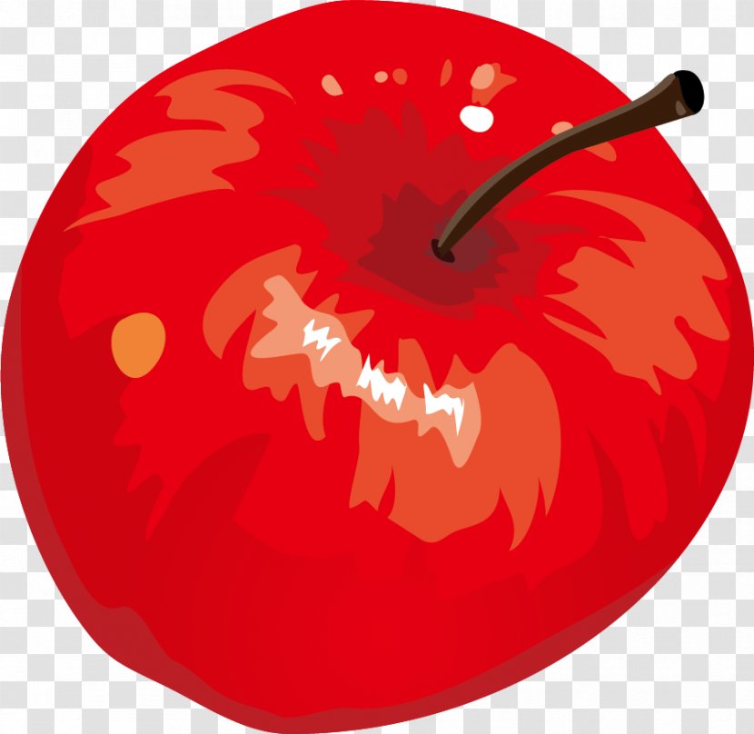 Red Apple Clip Art - Gules - Hand Painted Transparent PNG