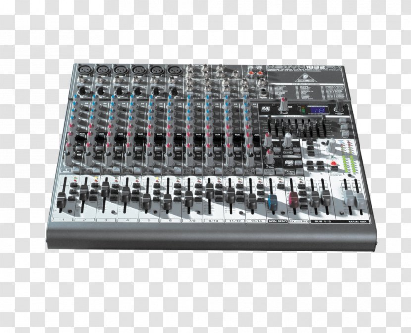 Microphone Audio Mixers Behringer Mixer Xenyx X1832USB - Tree Transparent PNG