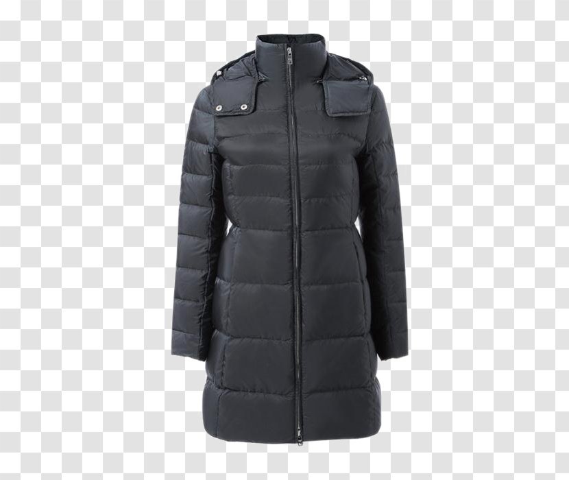 Coat Jacket Zipper Prada Collar - Nylon Closure Ladies And Long Sections Transparent PNG