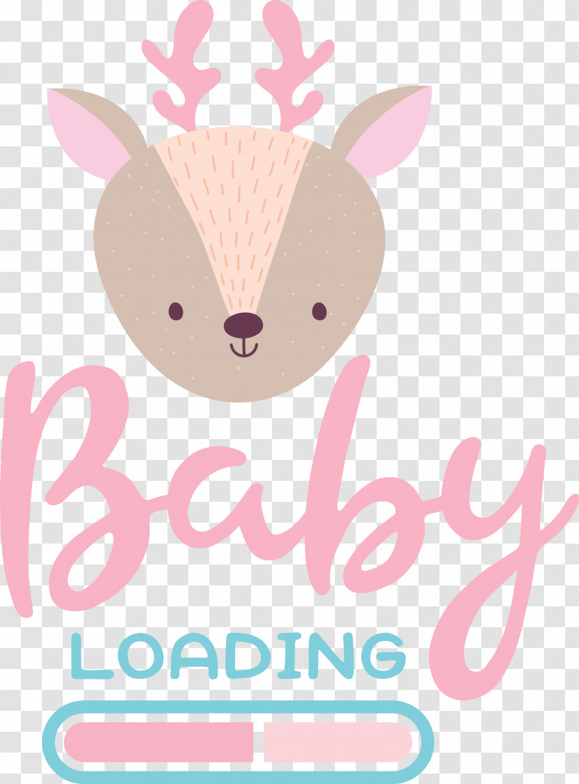 Deer Logo Cartoon Pink M Meter Transparent PNG