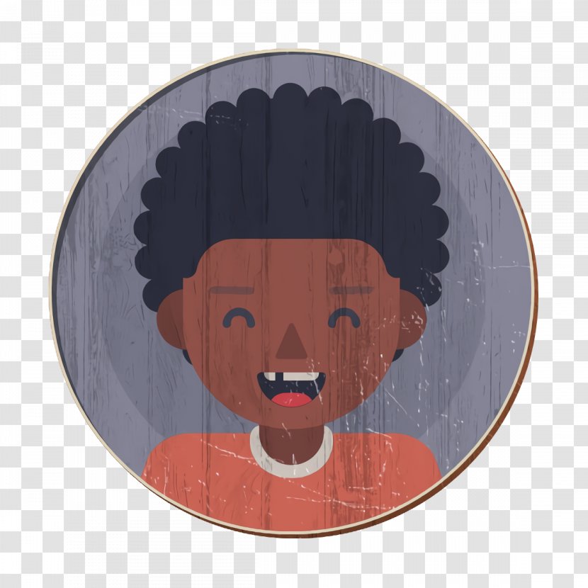 Afro Icon Boy Child - Cartoon - Smile Facial Hair Transparent PNG
